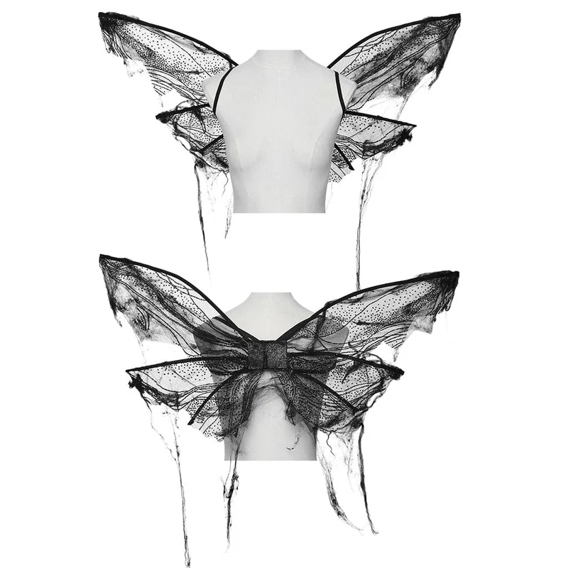 Gothic Schmetterlingsnetzflügel für Damen