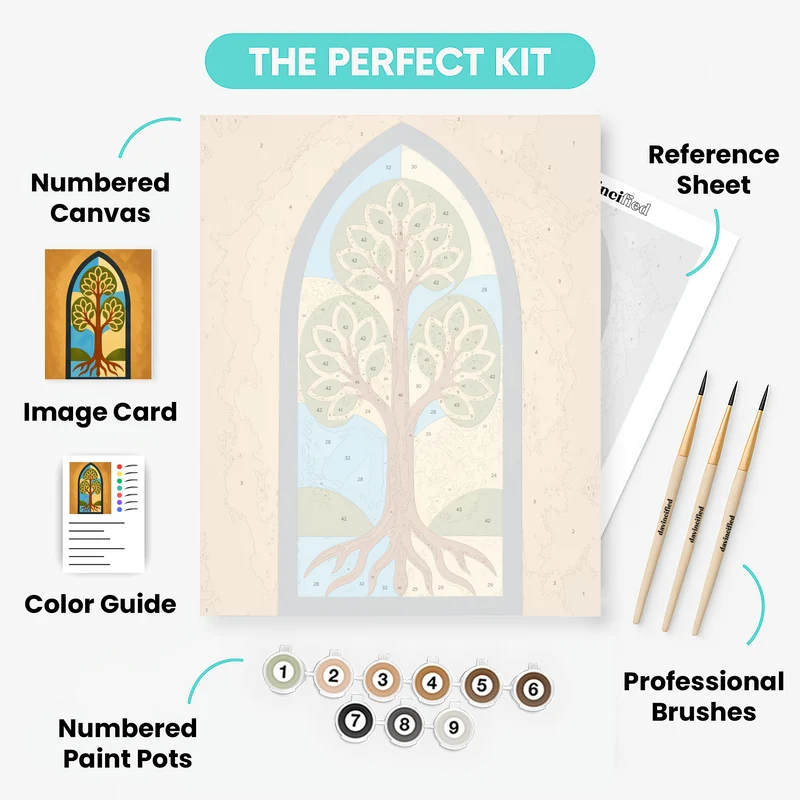Tree of Life Window - Paint by Numbers Kit