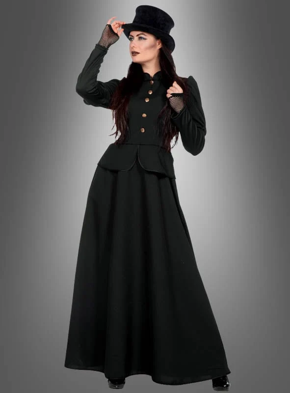 Klassisches schwarzes Kleid Hexe