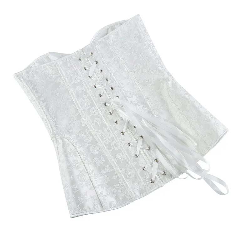 Gothic-Überbrustkorsett im unregelmäßigen Jacquard-Stil für Damen