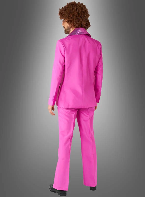 Disco Anzug pink Herrenkostüm