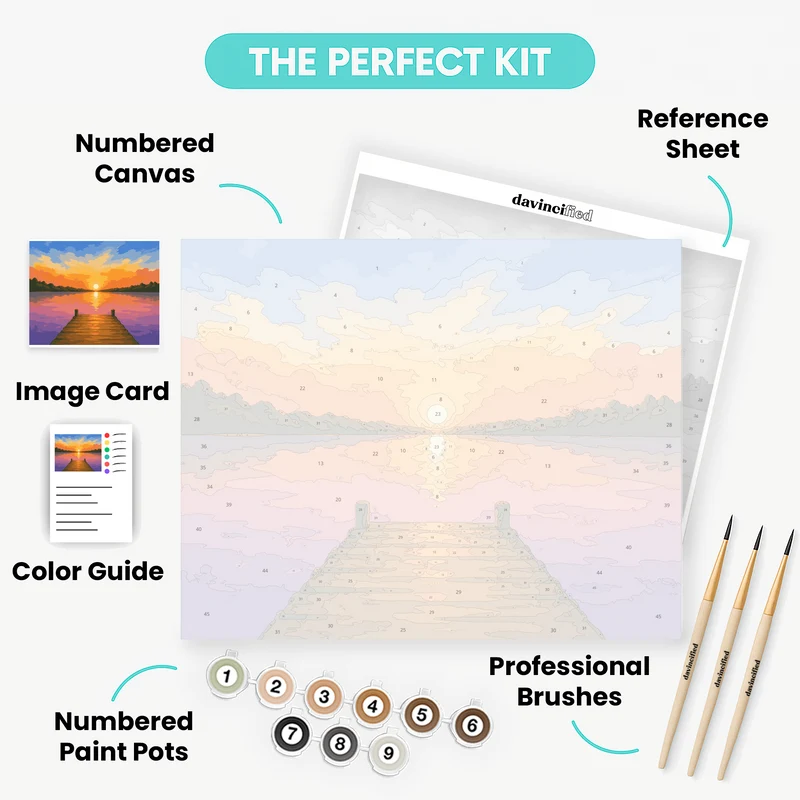 Dock at Golden Hour - Paint by Numbers Kit