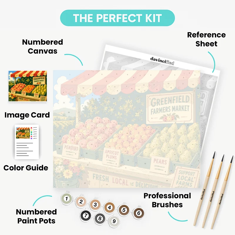 Market Fruit Stand - Paint by Numbers Kit