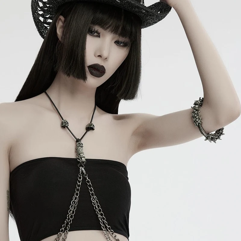 Unisex Punk Skelett Armband