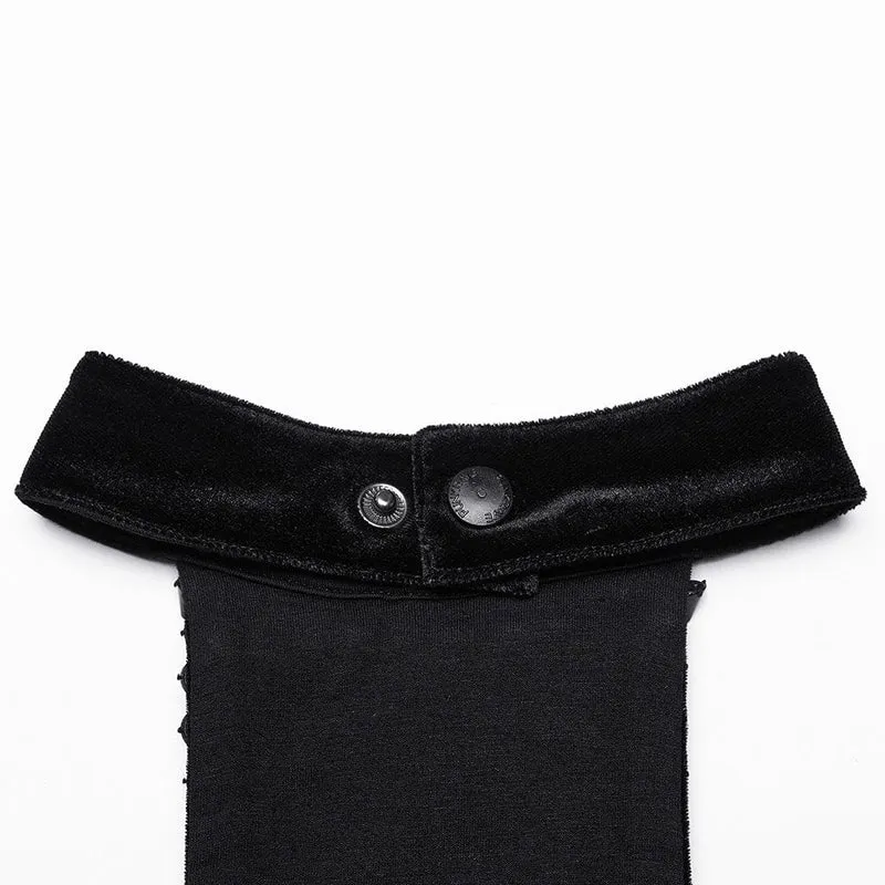 Gothic Neckholder Top mit Nieten und Schnürung für Damen