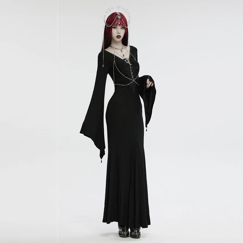 Gothic-Kopfbedeckung mit Stern- und Mondkette für Damen