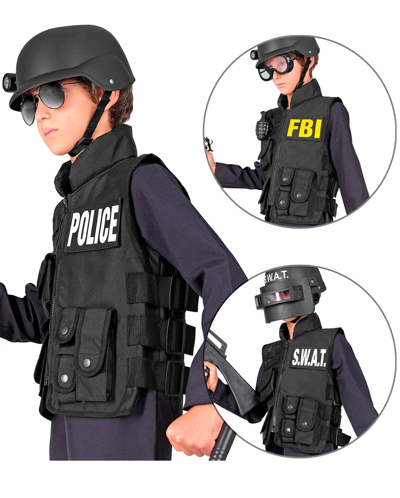 Realistische SWAT Weste Deluxe für Kinder