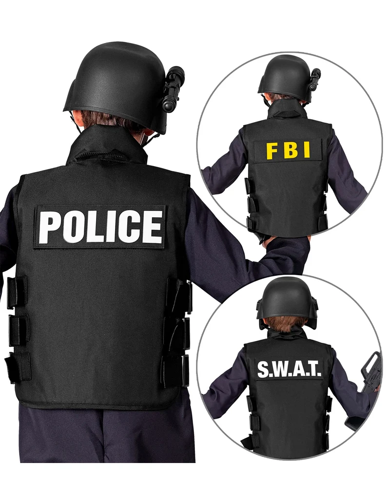 Realistische SWAT Weste Deluxe für Kinder