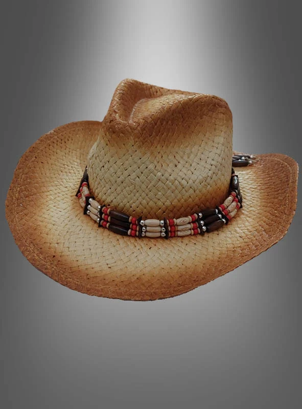 Luftiger Cowboy Strohhut beige