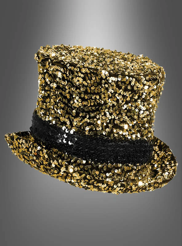 Pailletten Zylinder Deluxe gold oder silber