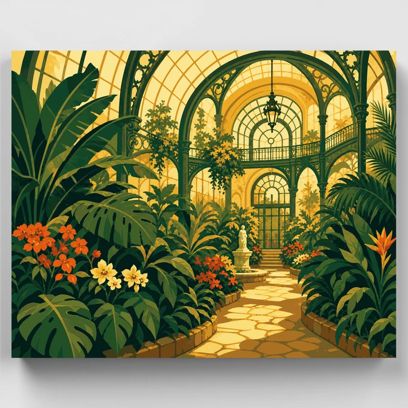 Golden Greenhouse - Paint by Numbers Kit