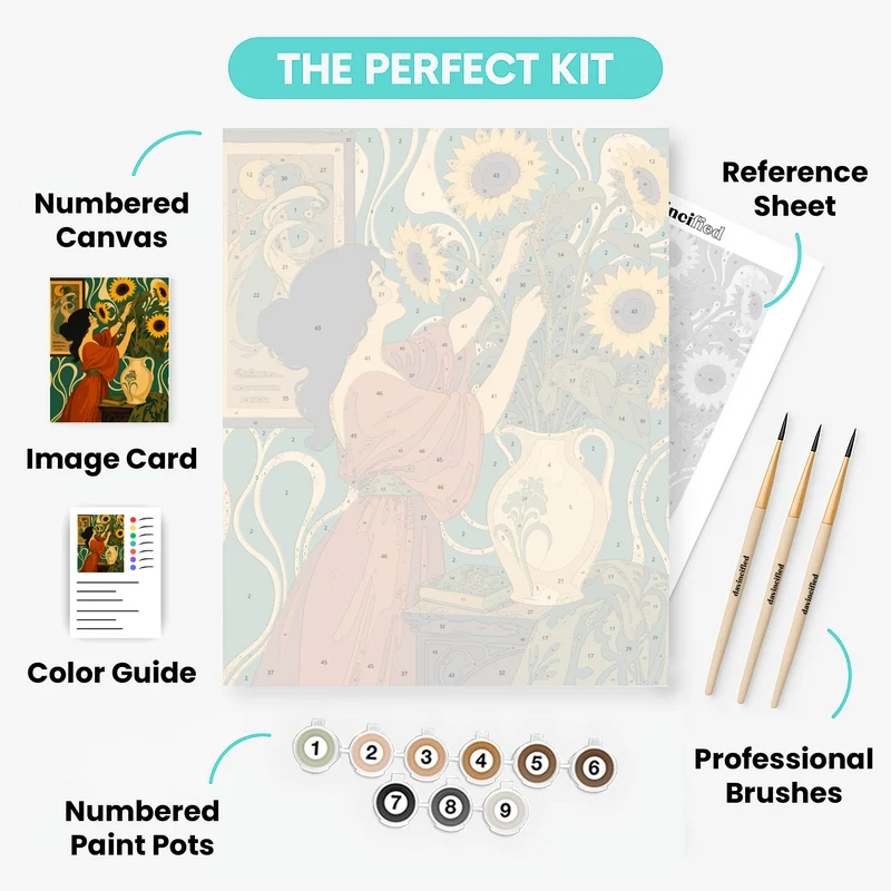 Sunflowers in Bloom - Paint by Numbers Kit