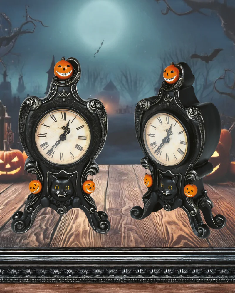Vintage Halloween Tischuhr 24x14cm