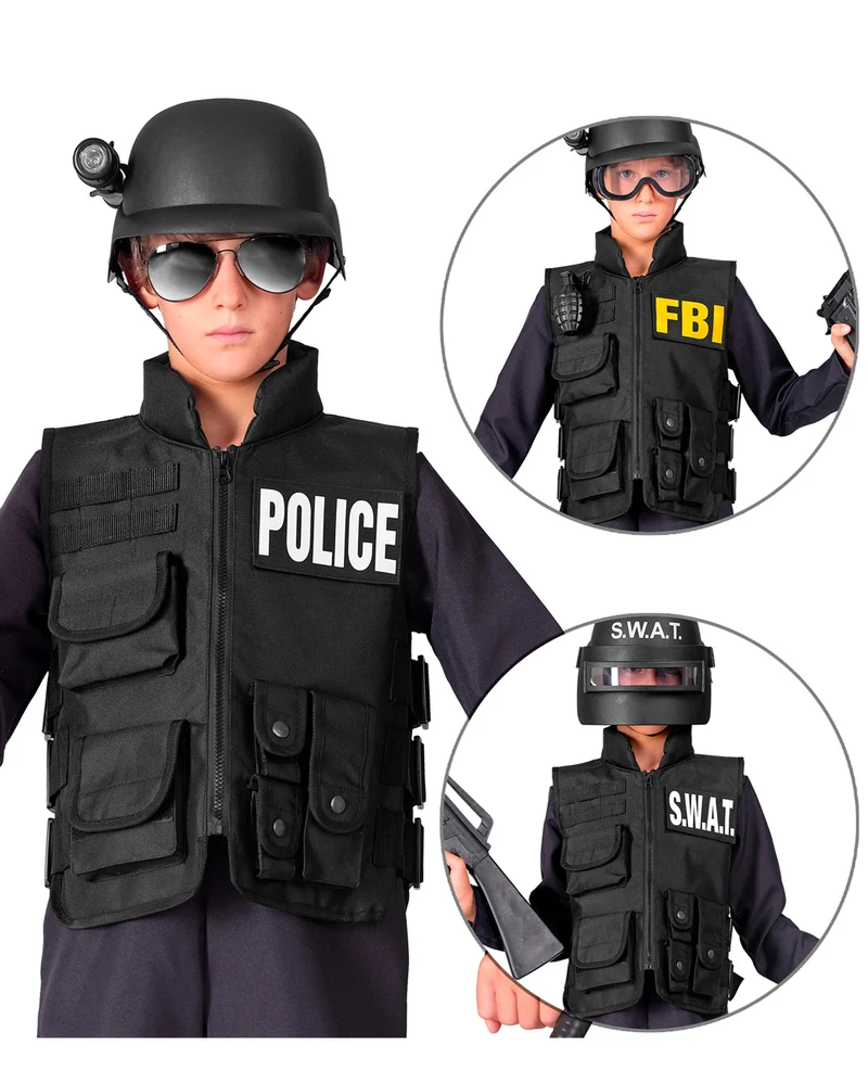 Authentische SWAT Weste Deluxe für Kinder