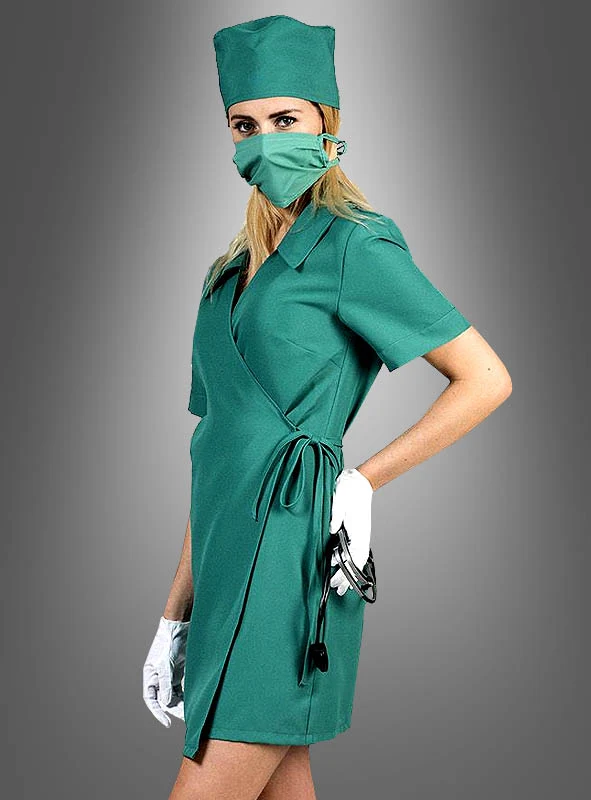 OP Schwester Kostüm Wickelkleid