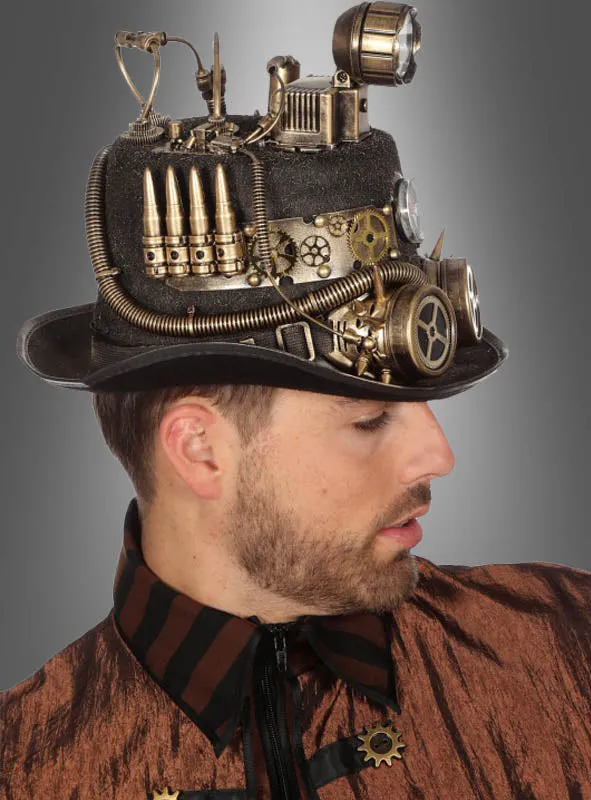 Steampunk Zylinder mit Grubenlampe
