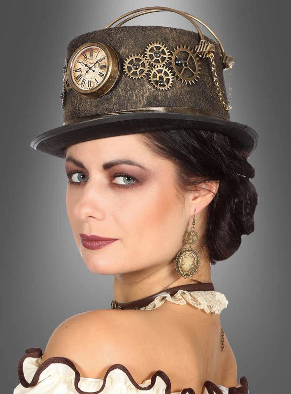 Steampunk Zylinder rost-gold