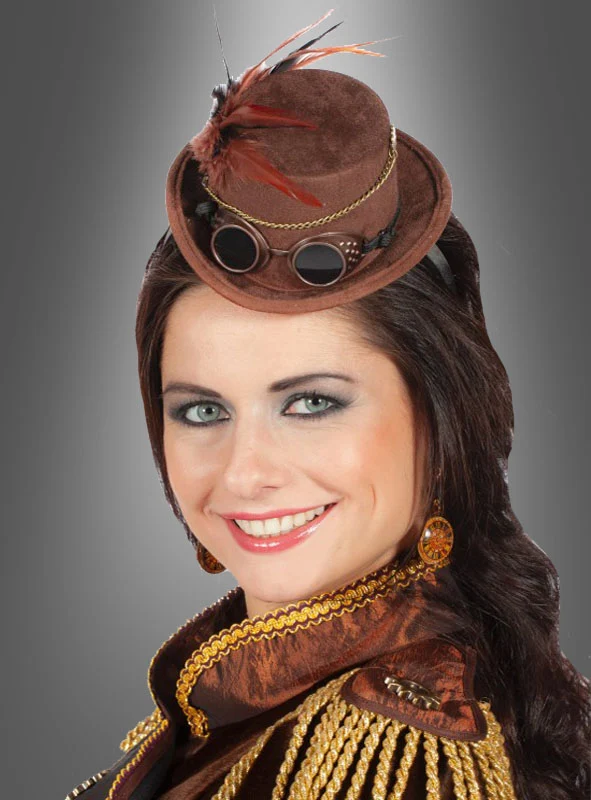 Steampunk Mini Zylinder mit Brille