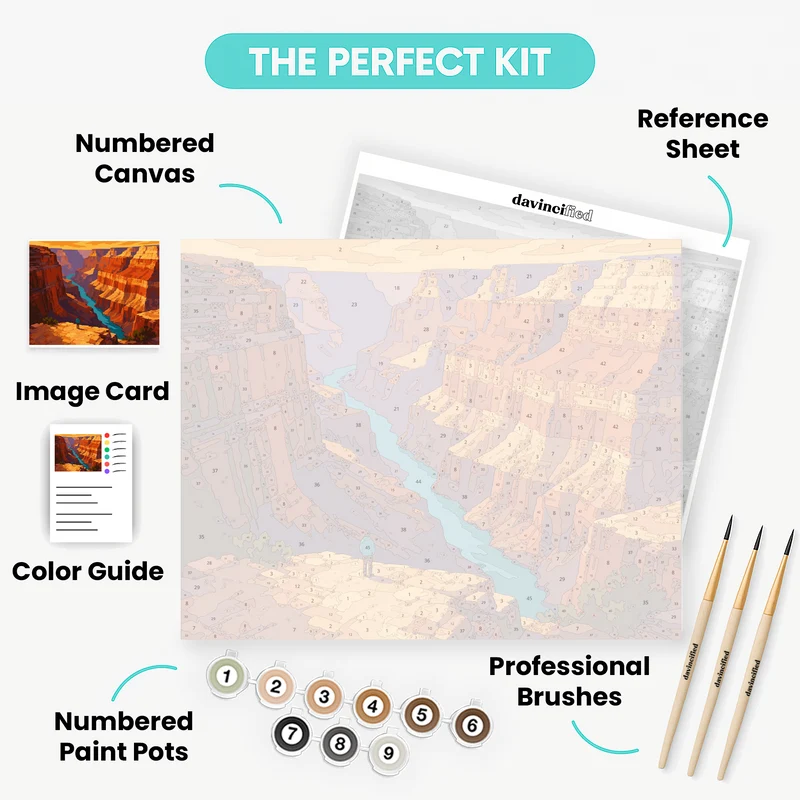 Canyon River Vista - Paint by Numbers Kit