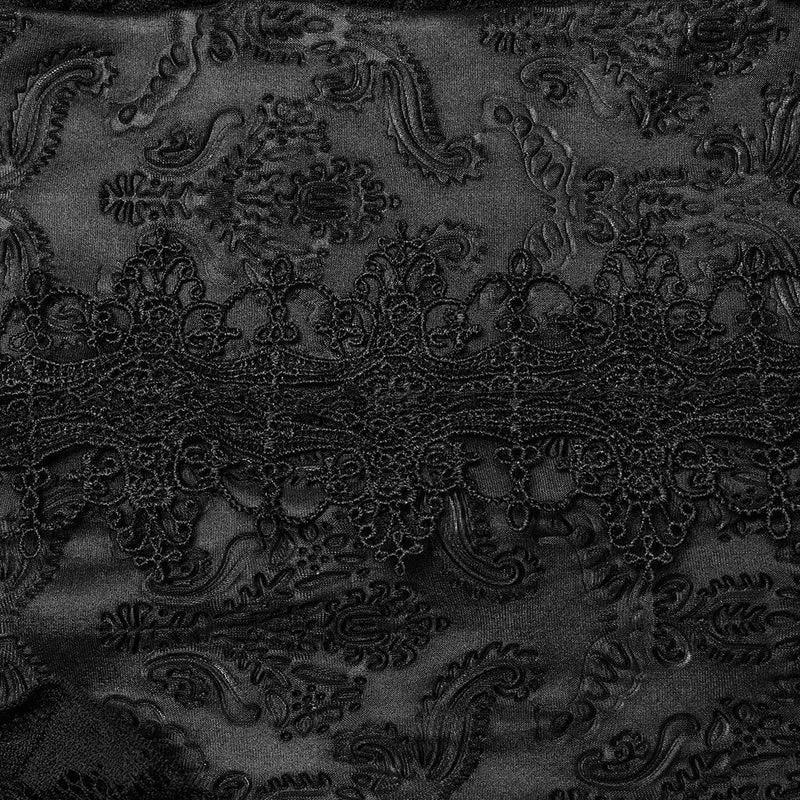 Damen-Rock in Übergröße im Gothic-Stil mit gerüschter Spitze und Spleißprägung