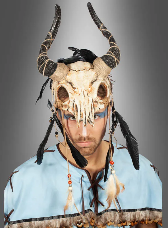 Stier Skelett Maske mit Hörner