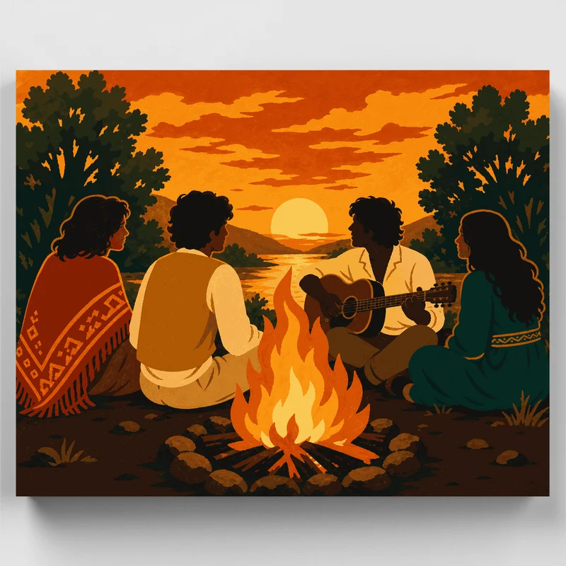 Campfire Serenade - Paint by Numbers Kit