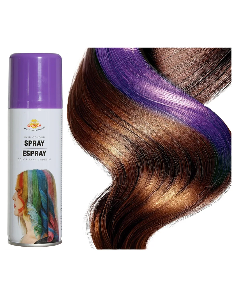 Violettes Haarspray