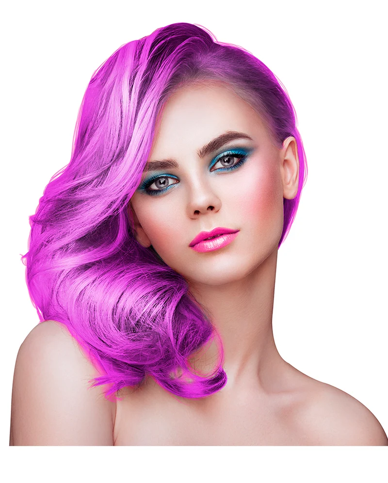 Violettes Haarspray