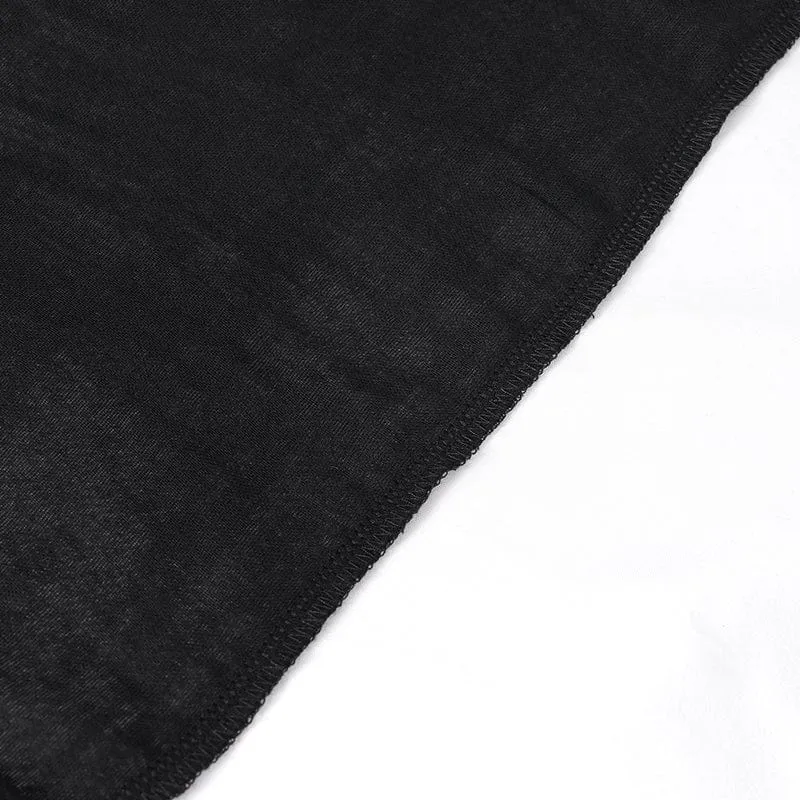 Kurzer Gothic-Rock aus gerüschtem Mesh mit Bubble-Effekt für Damen