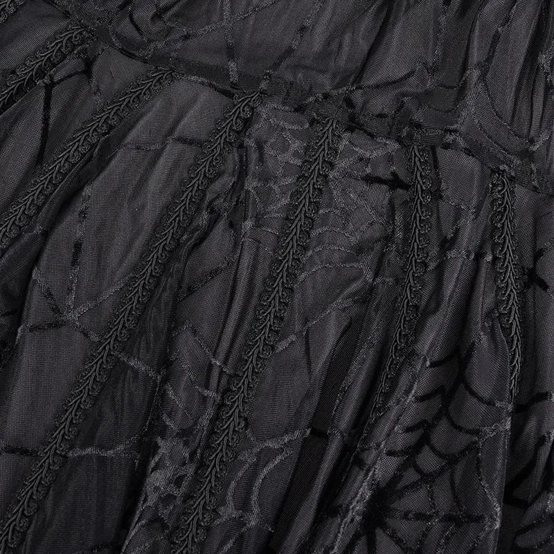 Gothic-Umhang mit Quastenriemen und Kapuze für Damen