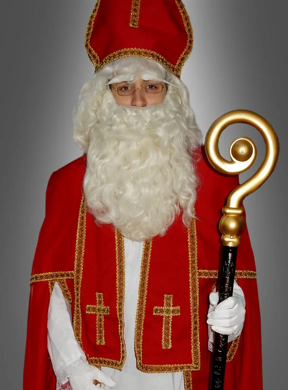 Deluxe Weihnachtsmann Perücke und Bart