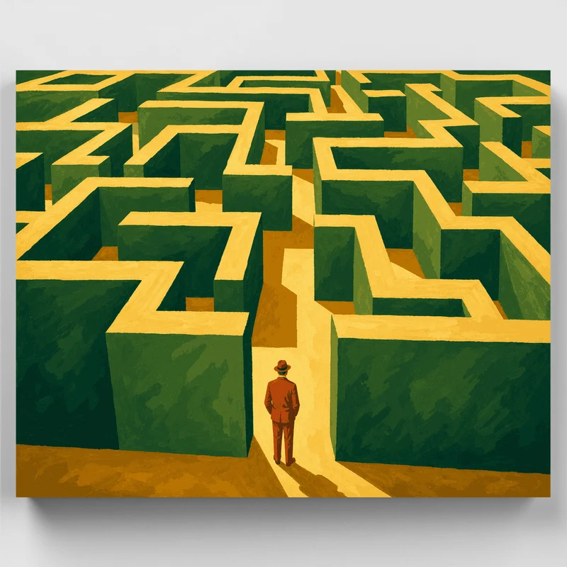 Man in the Maze - Paint by Numbers Kit