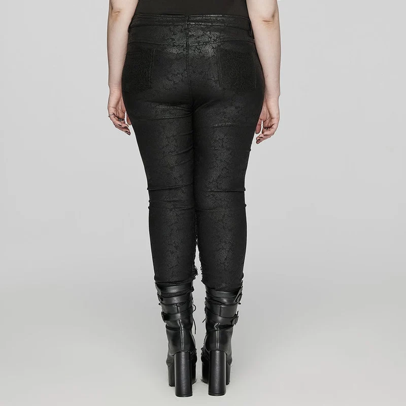 Damen-Hose im Gothic-Stil mit Schnürung und Spleißen in Übergröße