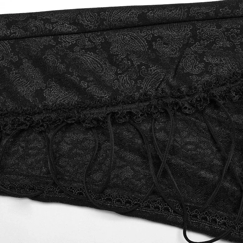 Damen-Hose im Gothic-Stil mit Schnürung und Spleißen in Übergröße