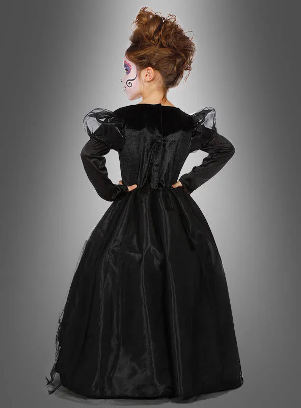 Deluxe Totenkopf Kleid für Mädchen