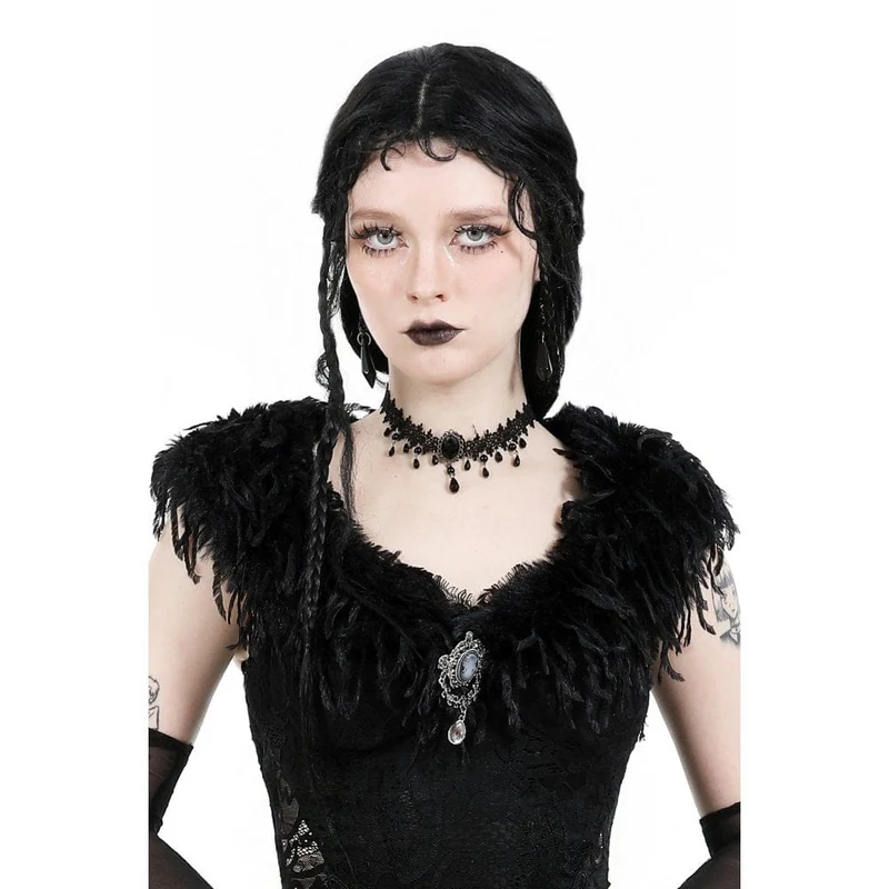 Gotischer Perlen-Spitzen-Choker für Damen