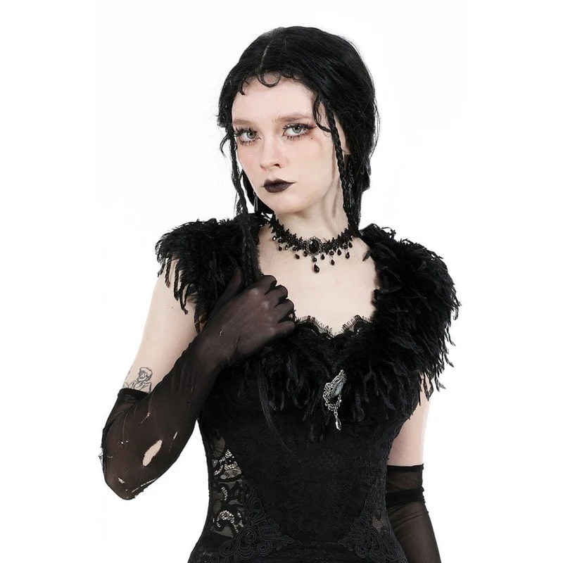 Gotischer Perlen-Spitzen-Choker für Damen