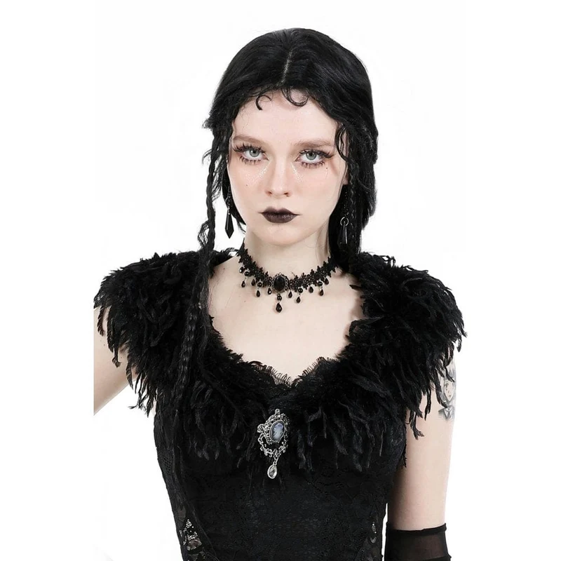 Gotischer Perlen-Spitzen-Choker für Damen