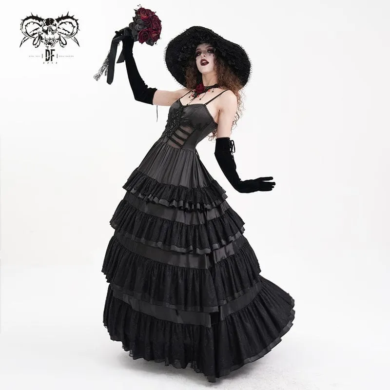 Gothic-Mützen aus Rosenspitze für Damen