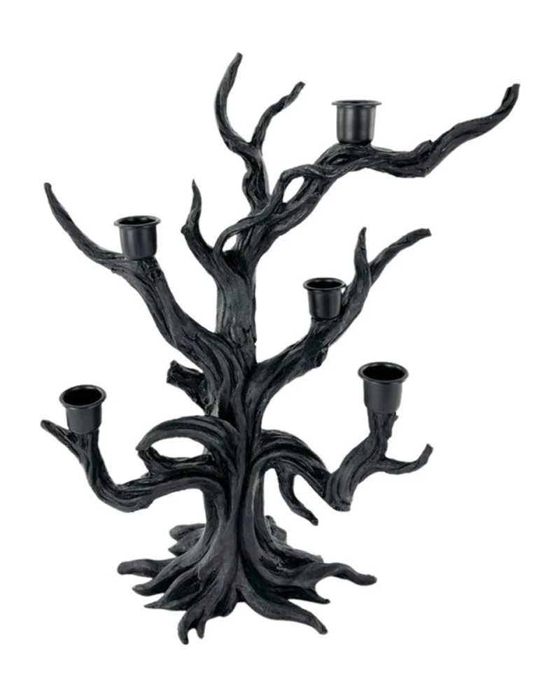 Schwarzer Mystic Tree Kerzenleuchter 29,5cm