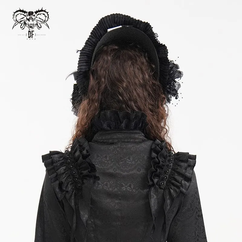 Gothic-Haarschmuck für Damen mit Quasten und Blumenmuster