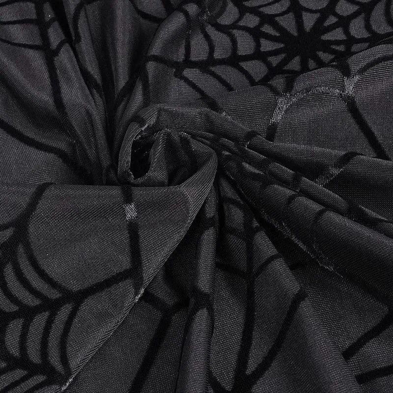Gothic-Hose aus transparentem Spinnennetz für Damen