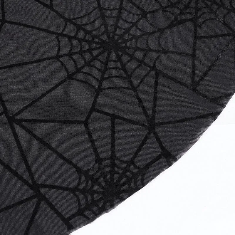 Gothic-Hose aus transparentem Spinnennetz für Damen