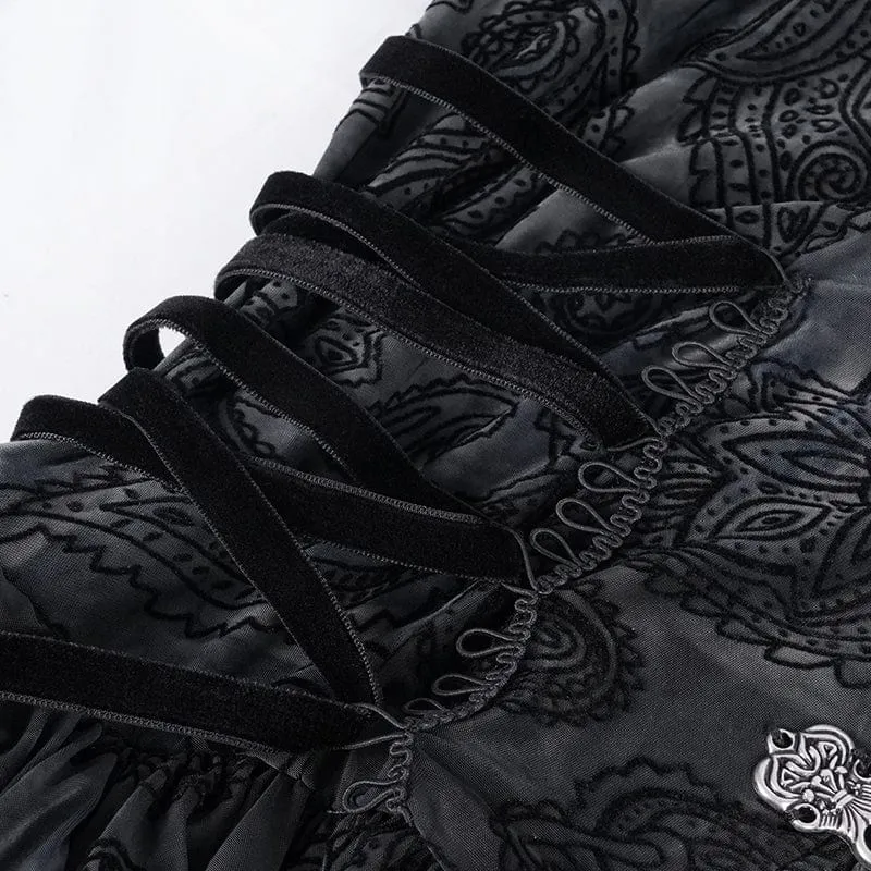 Gothic-Spitzenjacke mit Fledermausärmeln und Kapuze für Damen