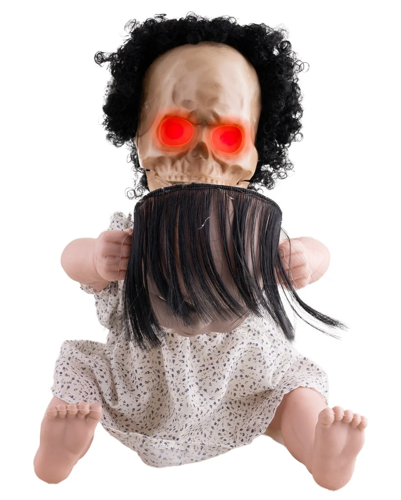 Spooky Baby-Puppe mit Gesichtsverlust Animatronic 40cm