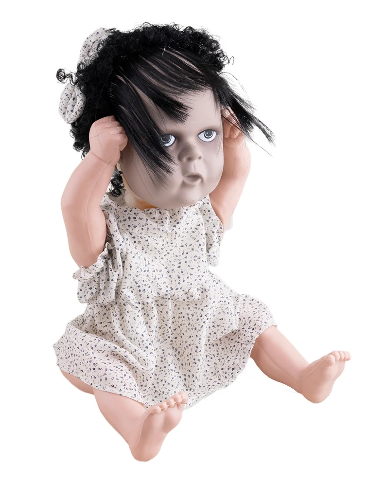 Spooky Baby-Puppe mit Gesichtsverlust Animatronic 40cm