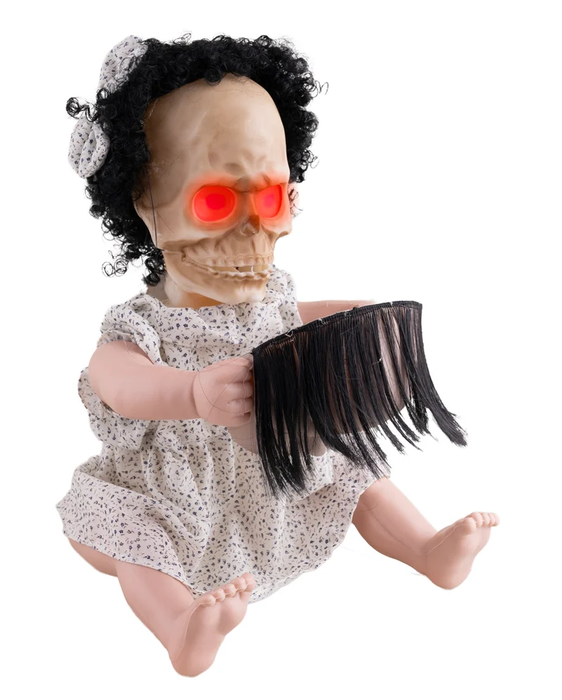 Spooky Baby-Puppe mit Gesichtsverlust Animatronic 40cm
