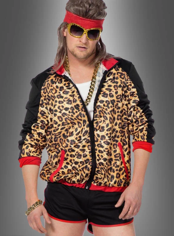 80er Leoparden Jacke mit kurzen Pants