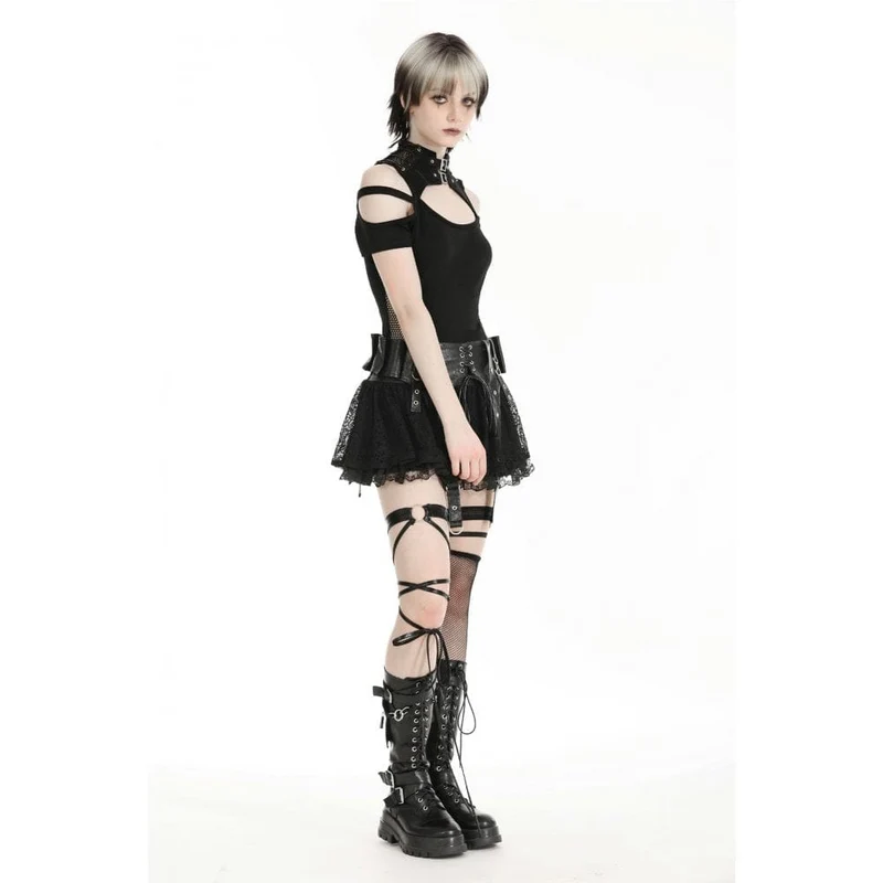 Punk-Rock aus Kunstleder mit Splice-Spitze für Damen