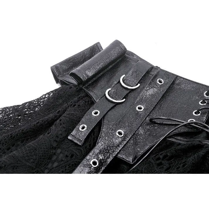 Punk-Rock aus Kunstleder mit Splice-Spitze für Damen
